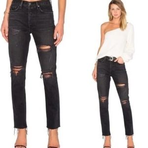 GRLFRND NEW Karolina High-Rise Jean with Butt Slit in Travelin' Band Size 30